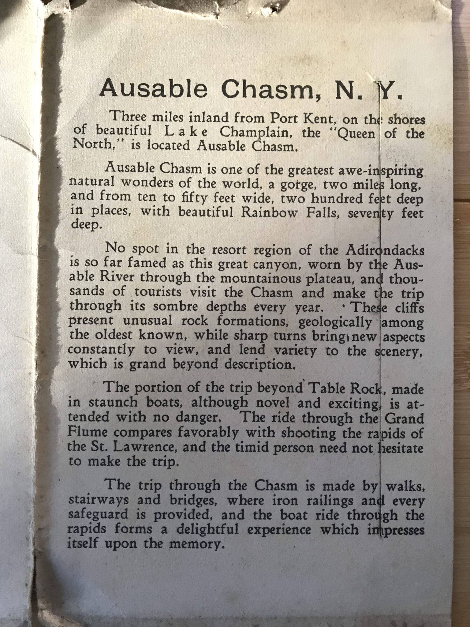 Ausable Chasm Then Souvenir Booklets Dig The Falls   Ausablebooklet1IMG 3541 Bk1 1 Scaled 